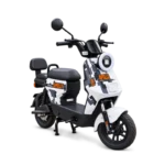 Goda Apollo GD118S merah hitam sepeda listrik modern dengan lampu LED bulat, jok belakang sandaran, dan desain compact.