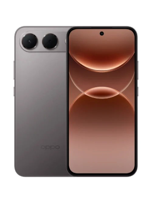 Tampilan depan dan belakang smartphone Oppo A7 Pro 5G warna abu-abu